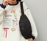 Jordan ELE JACQUARD Crossbody Bag - black color - 2