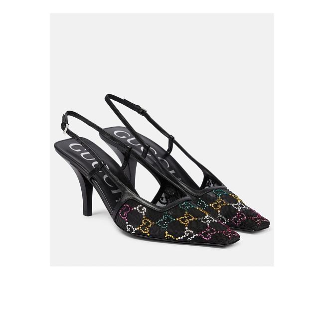 Gucci GG embellished slingback pumps 9cm - 1