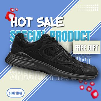 Dior x Stone Island B30 Sneaker Black 3SN279ZAN_H900