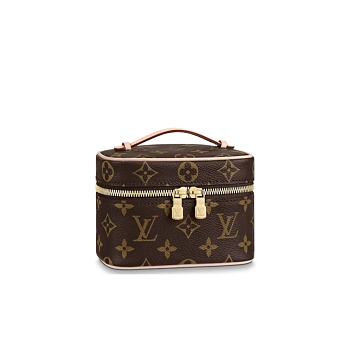 Louis Vuitton Nice Monogram Nano Brown 14x10.2x8.5cm