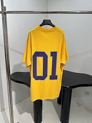 Men's Basketball Oversized T-shirt in Deep Purple/yellow - 3