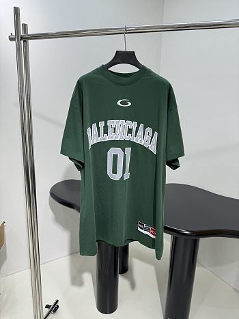 Men's Basketball Oversized T-shirt in Dark Green/light Green