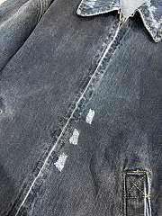 Men's Balenciaga Zip-up Denim Jacket in Blue - 3