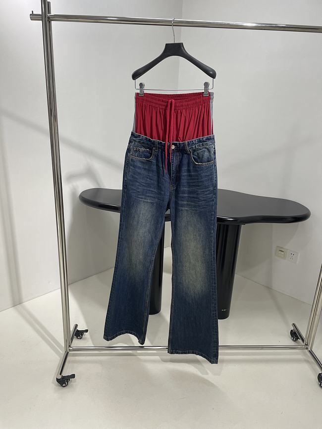 Balenciaga Layered Jeans 'Whisker' - 814224 TRW62 3020 - 1