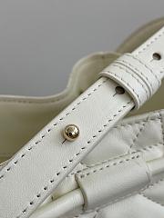 Dior Medium D-Motion Bag Ivory Macrocannage Lambskin 23x24x13cm - 5