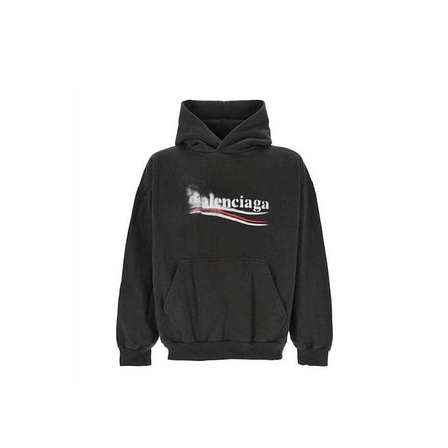 Balenciaga Logo Hoodie Black 767877TQVI71569 - 1