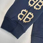 Balenciaga Crypto logo-print Distressed Hoodie | Blue - 6