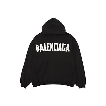 Balenciaga New Tape Type Hoodie | Black