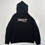 Balenciaga Political Campaign Hooded Sweatshirt - Black - 2