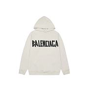 Balenciaga Classic Tape Pullover Print Hooded Sweatshirt Tees - Long Sleeve - 1