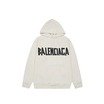 Balenciaga Classic Tape Pullover Print Hooded Sweatshirt Tees - Long Sleeve