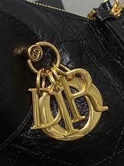 Medium Dior Voyage Bag Black Flat Macrocannage Grained Calfskin 28x18x12cm - 6