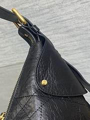 Medium Dior Voyage Bag Black Flat Macrocannage Grained Calfskin 28x18x12cm - 4