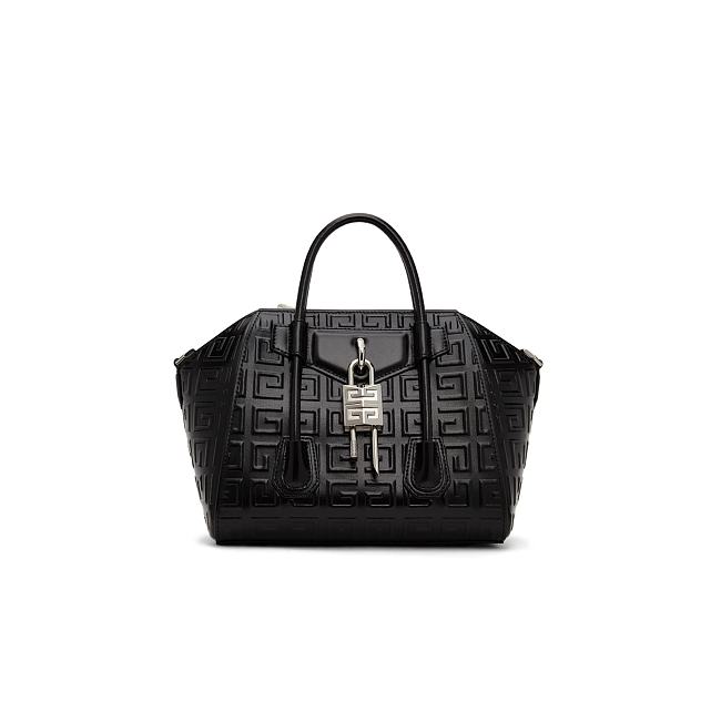 Givenchy Antigona Mini Lock Bag in Black 20x22x13cm - 1