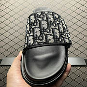 Dior Aqua Sandal Beige and Black Dior Oblique Jacquard - 6