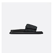 Dior Aqua Sandal Black Dior Oblique Jacquard - 1