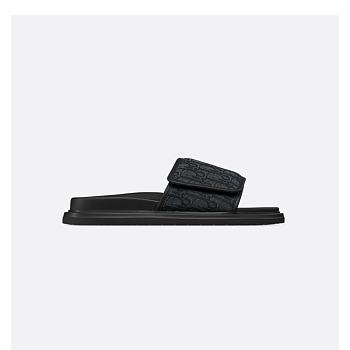 Dior Aqua Sandal Black Dior Oblique Jacquard