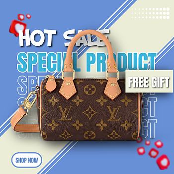 Louis Vuitton Nano Speedy Monogram Canvas Brown 16cm