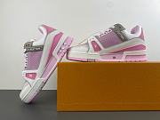 Louis Vuitton Pink Perforated calf leather Trainers 1AHWSC - 2