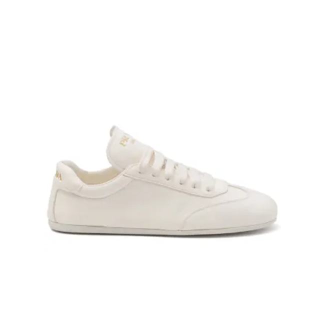 Prada logo-print Leather Sneakers | Neutrals - 1