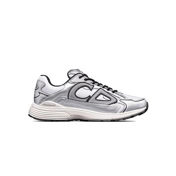 Dior B30 White Mesh Silver-Tone Metallic Calfskin 3SN279ZYG-H869