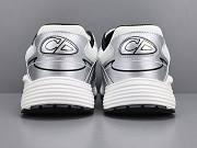 Dior B30 White Mesh Silver-Tone Metallic Calfskin 3SN279ZYG-H869 - 4