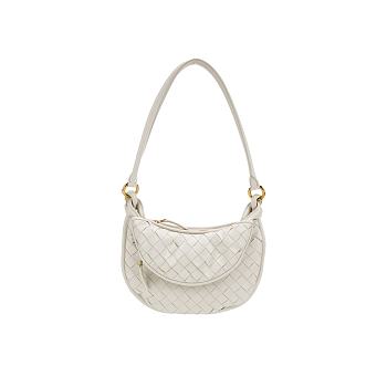 BOTTEGA VENETA Nappa Intrecciato Small Gemelli White 24.5x19x7cm