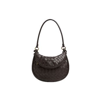 BOTTEGA VENETA Nappa Intrecciato Small Gemelli Brown 24.5x19x7cm