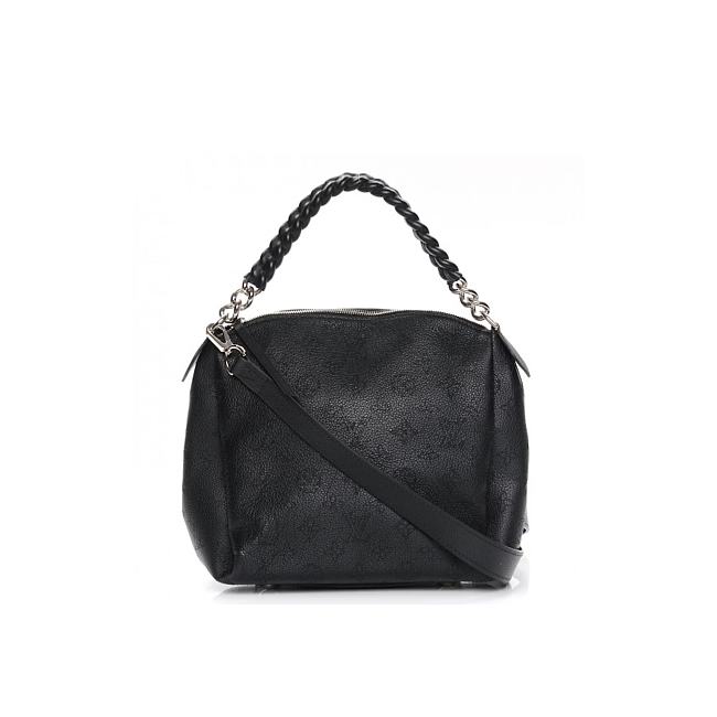 Louis Vuitton Tote Babylone Chain Monogram Mahina BB Noir Black 27x23x13cm - 1