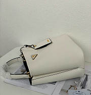 Prada Double Bucket Bag Small Pannier White 22.5x13x21.5cm - 6