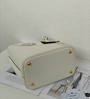 Prada Double Bucket Bag Small Pannier White 22.5x13x21.5cm - 5