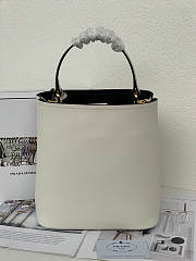 Prada Double Bucket Bag Small Pannier White 22.5x13x21.5cm - 4