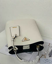 Prada Double Bucket Bag Small Pannier White 22.5x13x21.5cm - 2