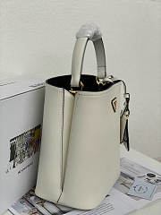 Prada Double Bucket Bag Small Pannier White 22.5x13x21.5cm - 3