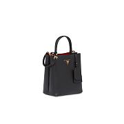 Prada Double Bucket Bag Small Pannier Black 22.5x13x21.5cm - 1