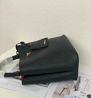 Prada Double Bucket Bag Small Pannier Black 22.5x13x21.5cm - 4