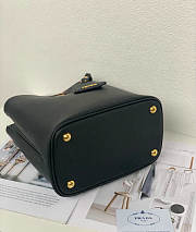 Prada Double Bucket Bag Small Pannier Black 22.5x13x21.5cm - 6