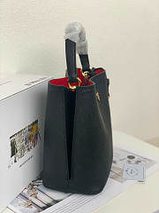 Prada Double Bucket Bag Small Pannier Black 22.5x13x21.5cm - 3