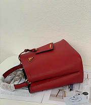 Prada Double Bucket Bag Small Pannier Red 22.5x13x21.5cm - 4