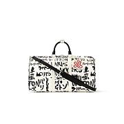 Louis Vuitton Keepall Bandoulière 50 Black/White 50x29x23cm - 1
