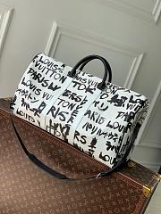 Louis Vuitton Keepall Bandoulière 50 Black/White 50x29x23cm - 4