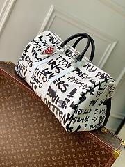 Louis Vuitton Keepall Bandoulière 50 Black/White 50x29x23cm - 5