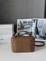Saint Laurent Gaby Quilted Mini Tote Bag Brown 18cm - 6