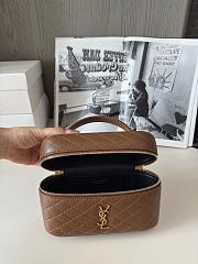 Saint Laurent Gaby Quilted Mini Tote Bag Brown 18cm - 2