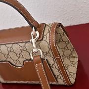 Gucci fabric Padlock small top handle bag in beige and brown 20x13x8cm - 4