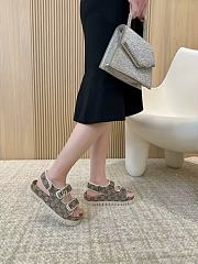 Gucci Monogram Flat Sandals - Neutrals - 4