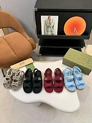 Gucci Double G sandals for Women - Blue - 5