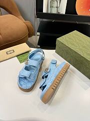 Gucci Double G sandals for Women - Blue - 4