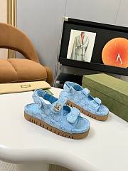 Gucci Double G sandals for Women - Blue - 3