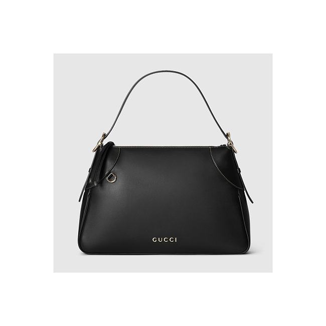 Gucci Emblem Large Shoulder Bag 'Black' 37x23x8cm - 1